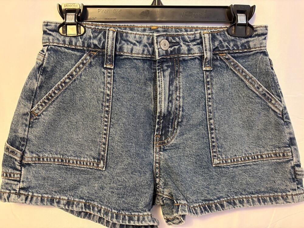 New Gap Kids Shortie High Rise Shorts Blue Girls Sz 14
